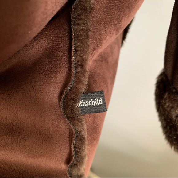 ROTHSCHILD FAUX FUR MICROSUEDE WOMAN’s COAT SIZE L(14) - Picture 13 of 15